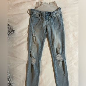 BLANQI® Denim Postpartum Support Skinny Jeans - Light Destroy Wash Size 2